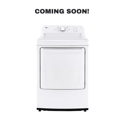 LG DLE6100W electric dryer front view in Overland Park near Kansas City