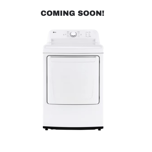 LG DLE6100W electric dryer front view in Overland Park near Kansas City