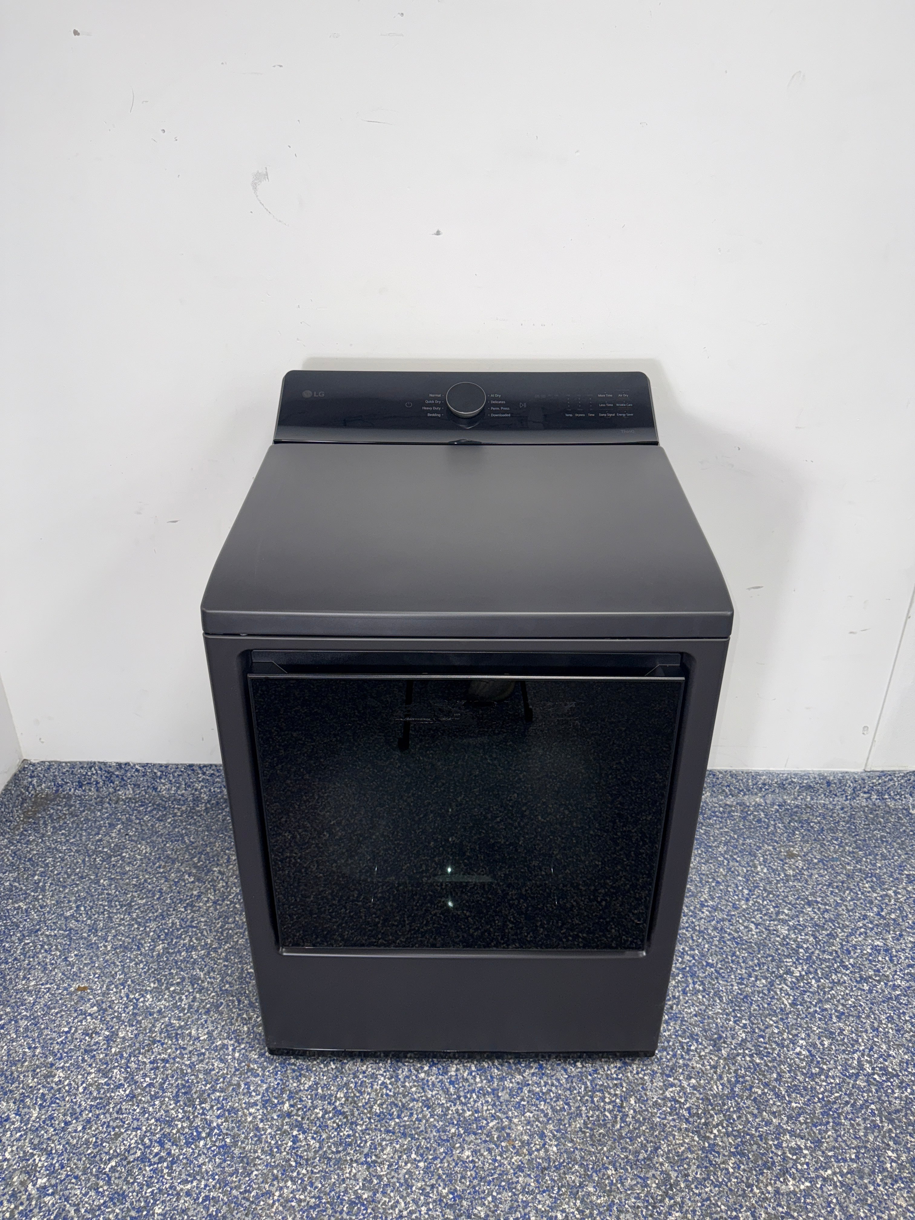 LG DLE8400BE electric dryer front view in Overland Park near Kansas City