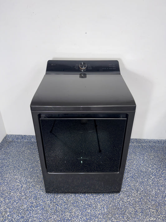 Front view of the LG DLE8480LE front load dryer in Overland Park, KS.