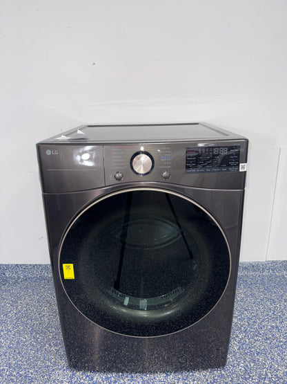 LG DLEX4000B front view Black Steel electric dryer Kansas City laundry room