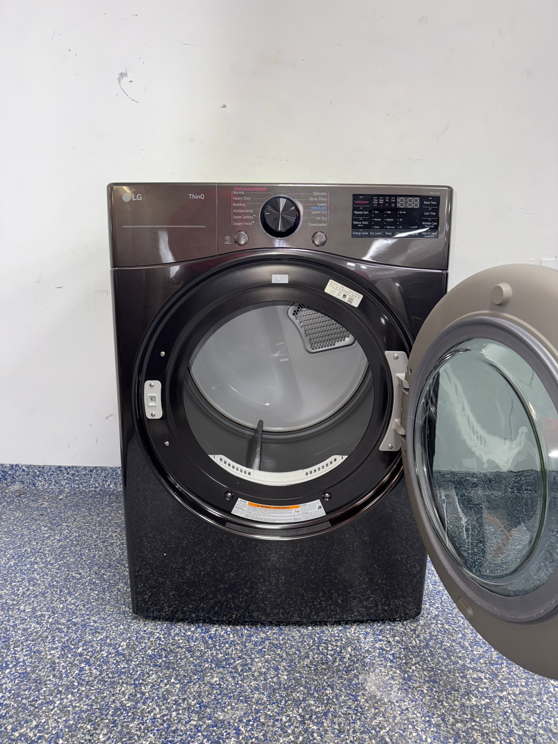 LG DLEX4080B electric dryer angled view in Overland Park Kansas City