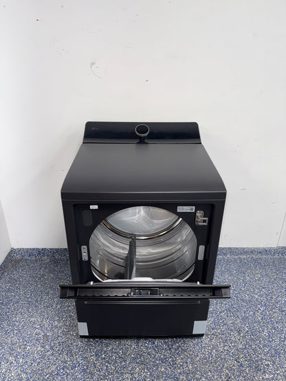 LG DLEX6500B electric dryer angled view in Overland Park Kansas City