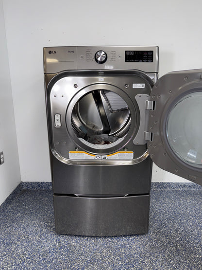 LG DLEX8980V electric dryer angled view in Overland Park Kansas City