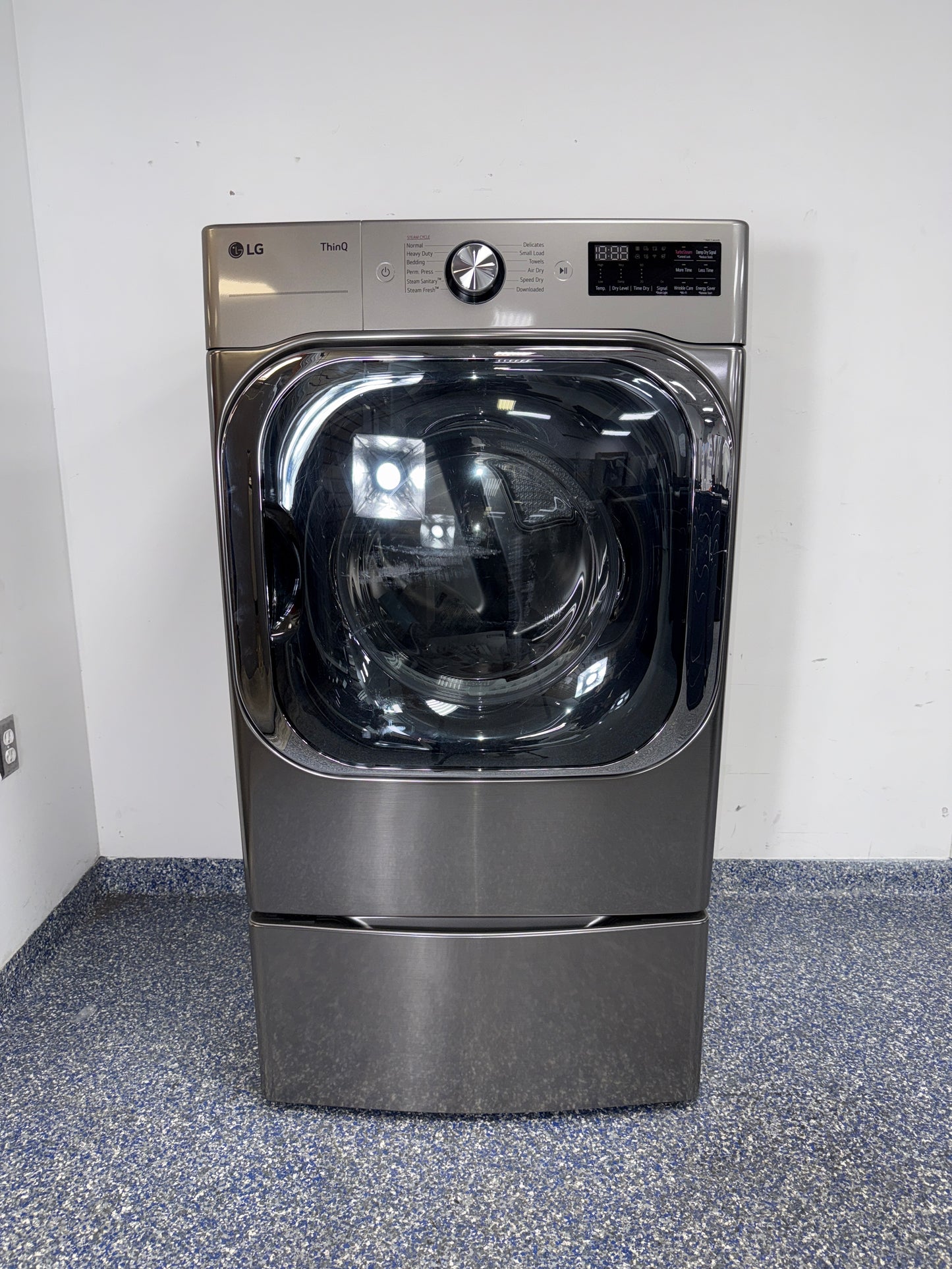 LG DLEX8980V electric dryer front view in Overland Park Kansas City