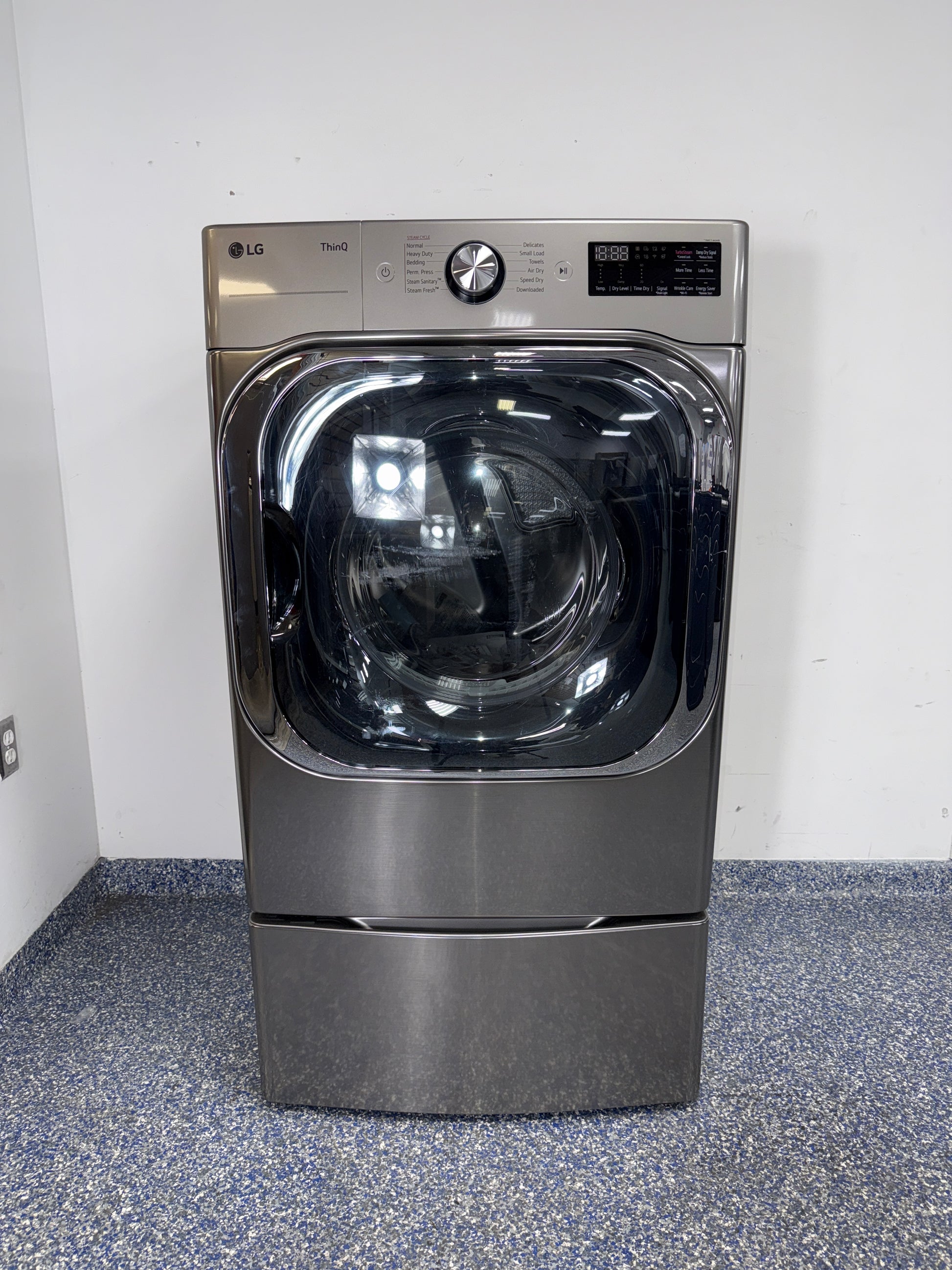 LG DLEX8980V electric dryer front view in Overland Park Kansas City