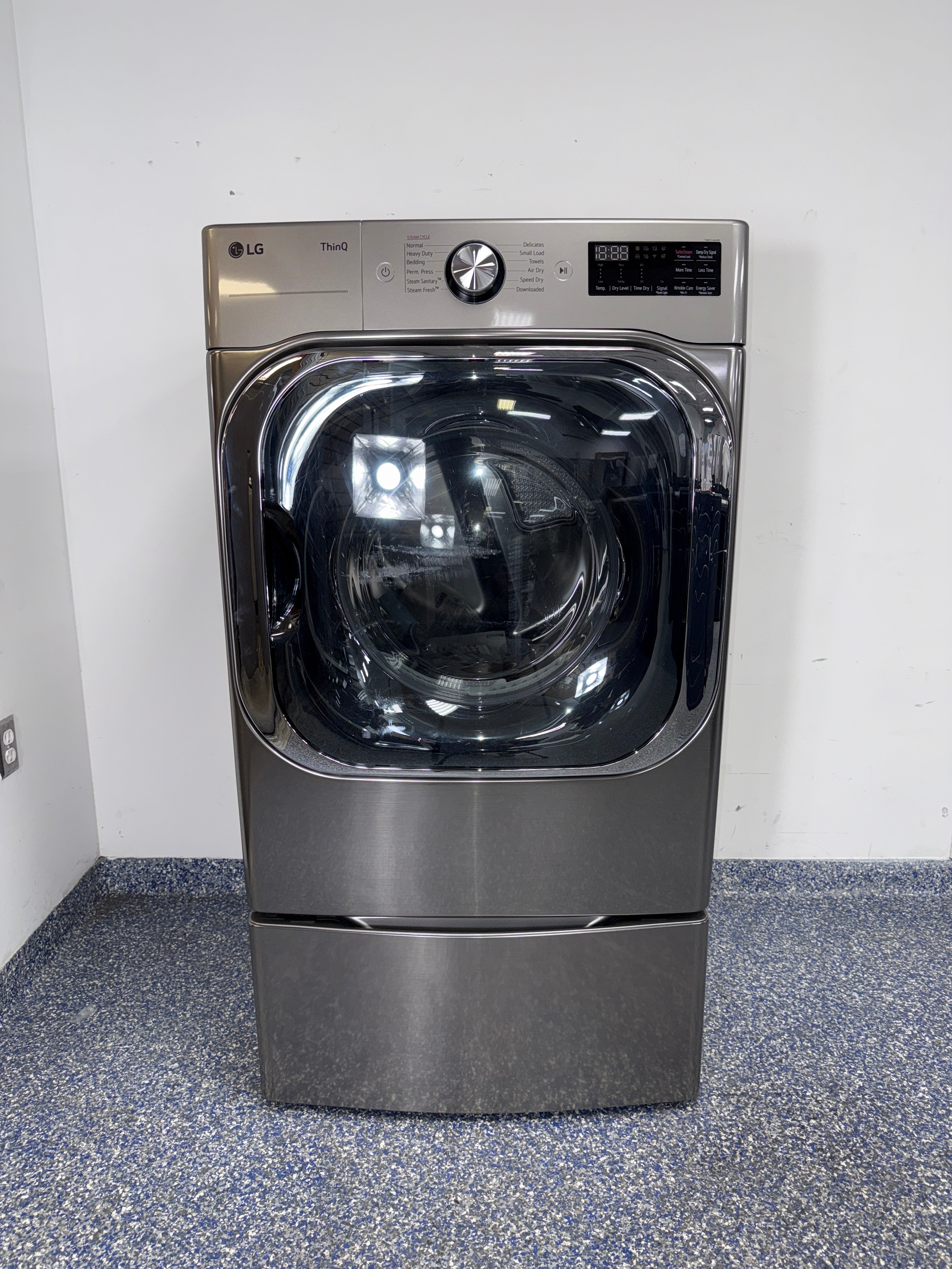 LG DLEX8980V electric dryer front view in Overland Park Kansas City
