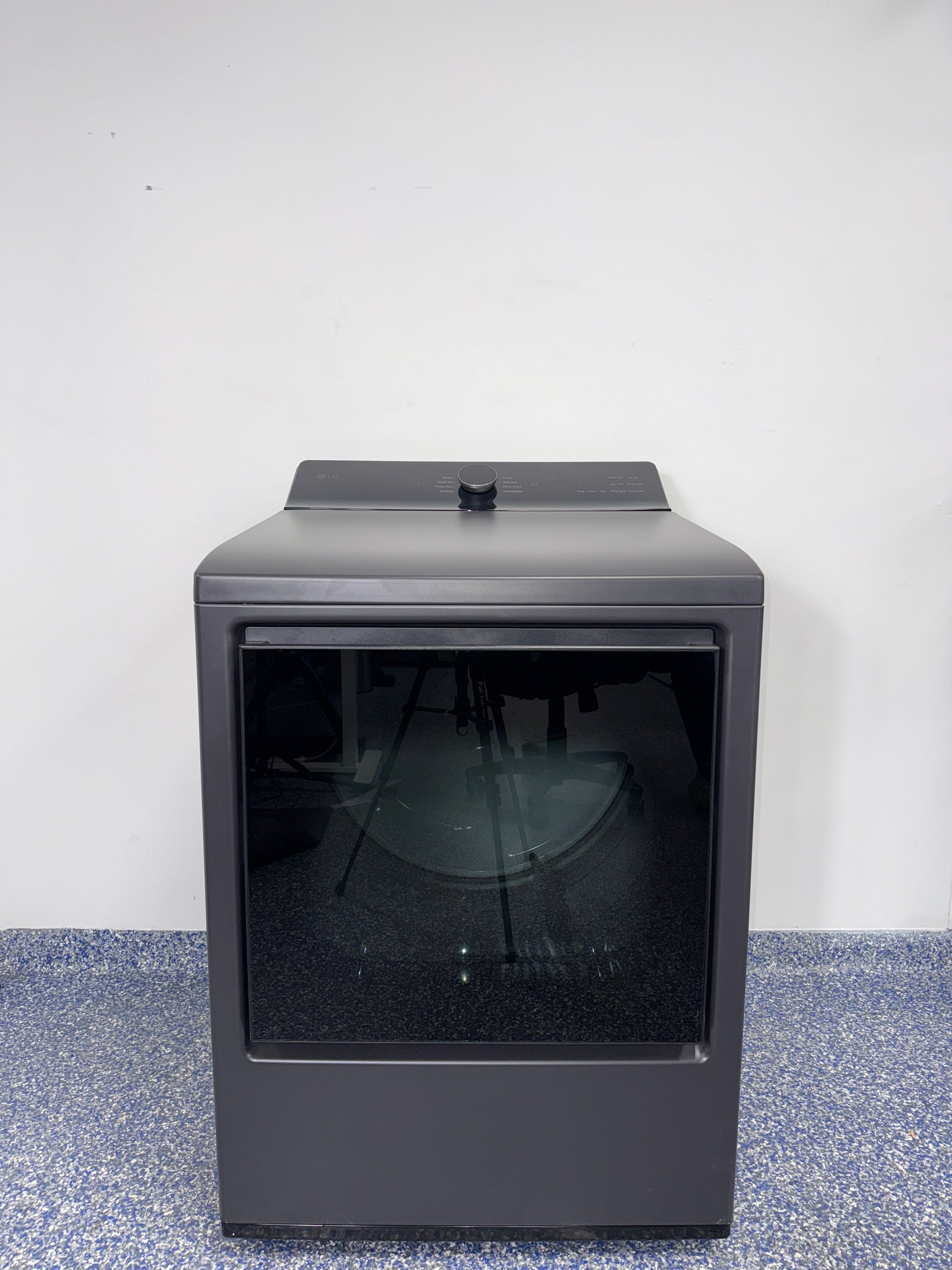 The LG DLG8401BE gas dryer from the front, highlighting its smart technology and a great deal in Kansas.