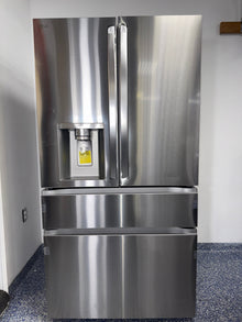 The LG LF25G8330S refrigerator from the front, a counter-depth French door model with the Full-Convert™ Drawer, for a great deal in Kansas.