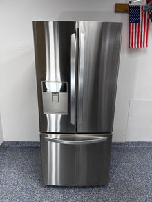 LG LFDS22520S French door refrigerator front view in Overland Park Kansas City area