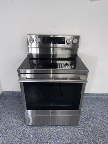 Front view of the LG LREN6325XE electric range available in Overland Park near Kansas City.