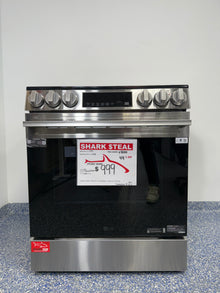 LG LSEL6333XE slide-in electric range in platinum finish, available at Appliance Shark as the best scratch and dent range deal in Kansas City.