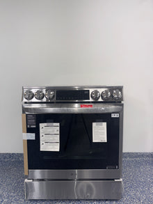 LG LSEL6335FE 6.3 cu. ft. stainless steel electric range with Air Fry, scratch and dent special at Appliance Shark in Kansas City.