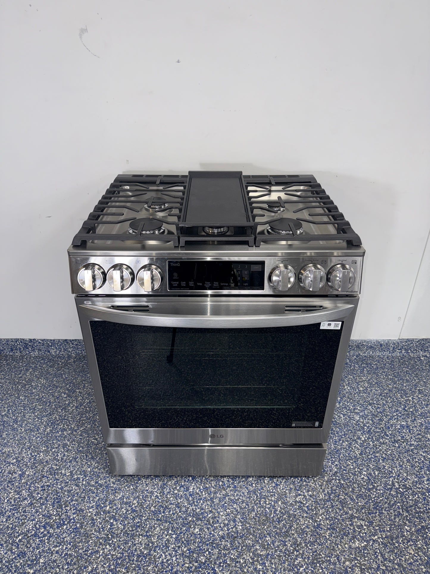 LG LSGL6335F gas slide-in range front view available in Overland Park Kansas City metro area.