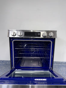 Wi-Fi enabled ThinQ® smart controls on LG LSIL6336XE induction range, scratch and dent special in Kansas City.
