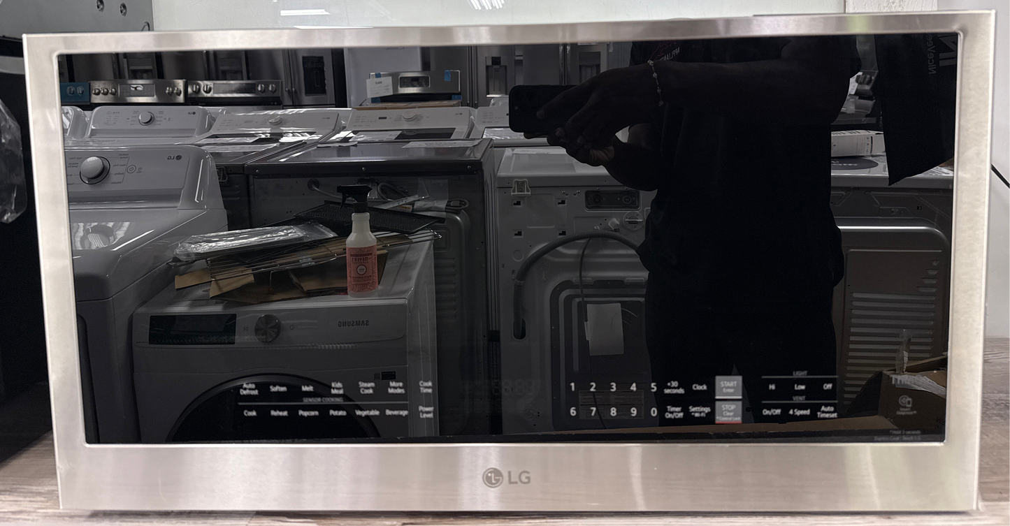 LG MVEL2033F 2.0 cu. ft. over-the-range microwave in stainless steel, scratch and dent special at Appliance Shark in Kansas City.