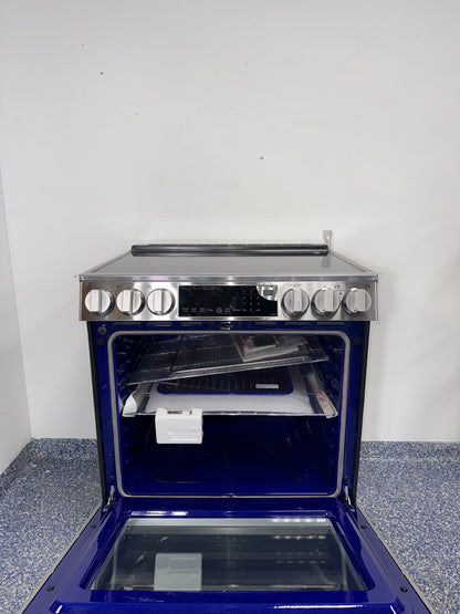 A view of the interior of the LG LSEL6335XE oven, showcasing the ProBake Convection® and Air Fry mode, an ideal appliance for homes in Overland Park, KS.
