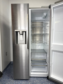 Scratch & dent LG LL27T3530S refrigerator displayed at Appliance Shark in Overland Park, offering counter-depth design and Smart Cooling.