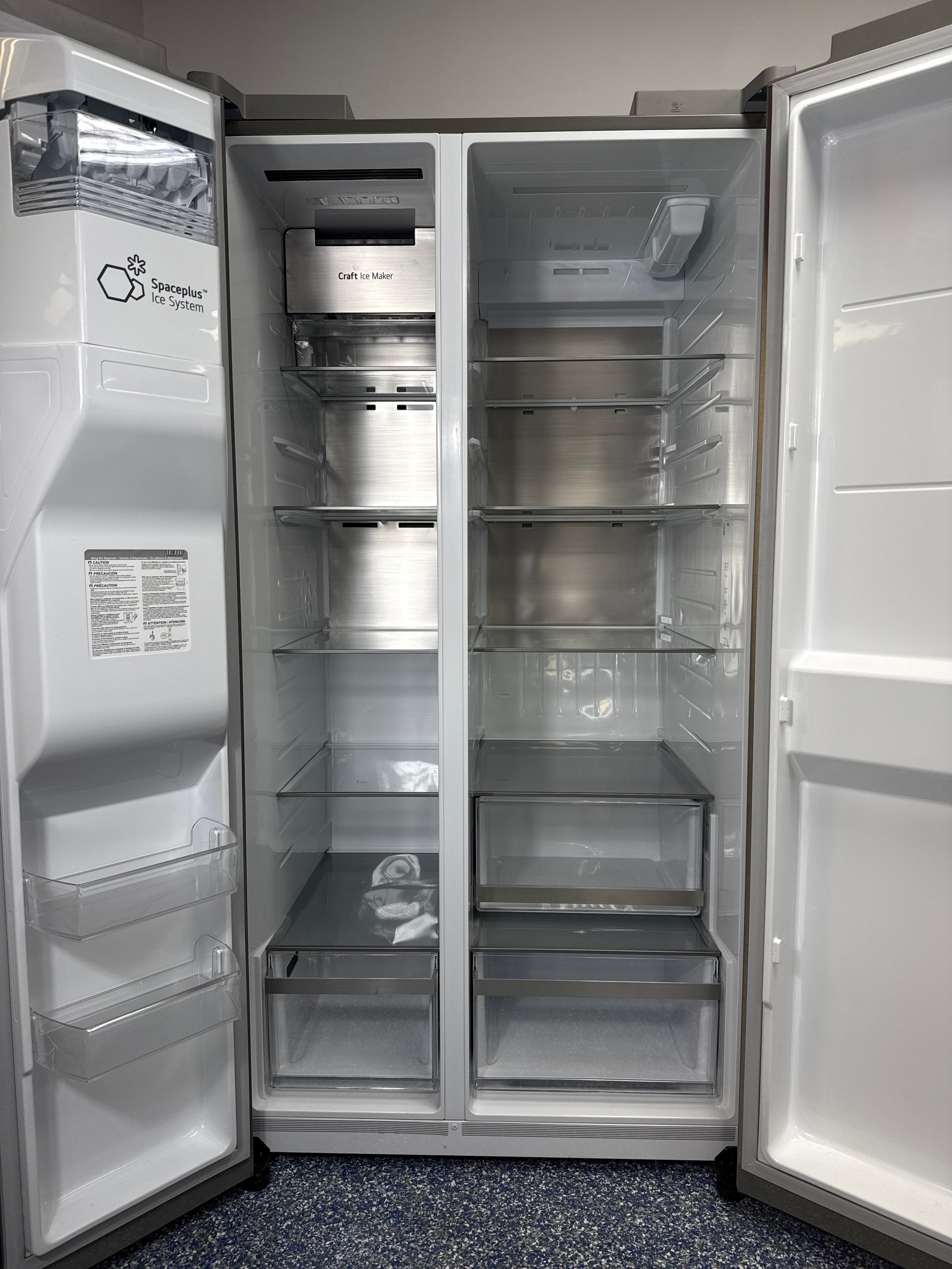 LG LL27T3530S French door refrigerator featuring Smart Cooling system, offered at Appliance Shark as a scratch and dent deal in Kansas City.