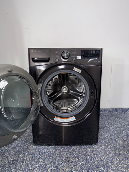 LG WM4080HBA2 front load washer angled view in Overland Park Kansas City