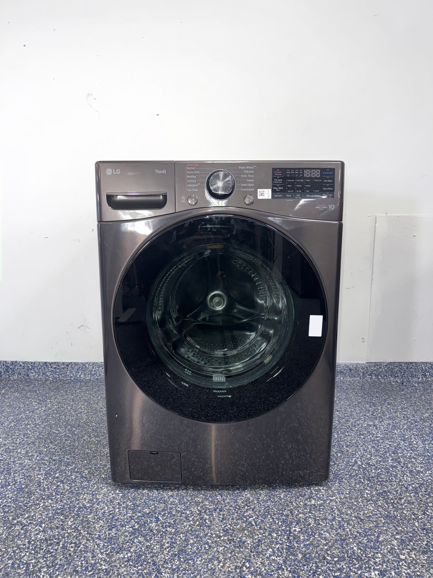 LG WM4080HBA2 front load washer front view in Overland Park Kansas City