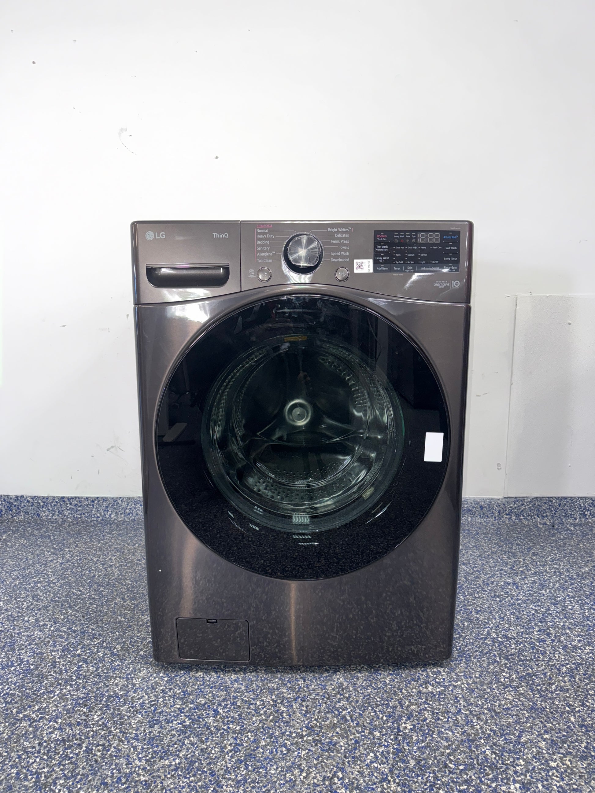 LG WM4080HBA2 front load washer front view in Overland Park Kansas City