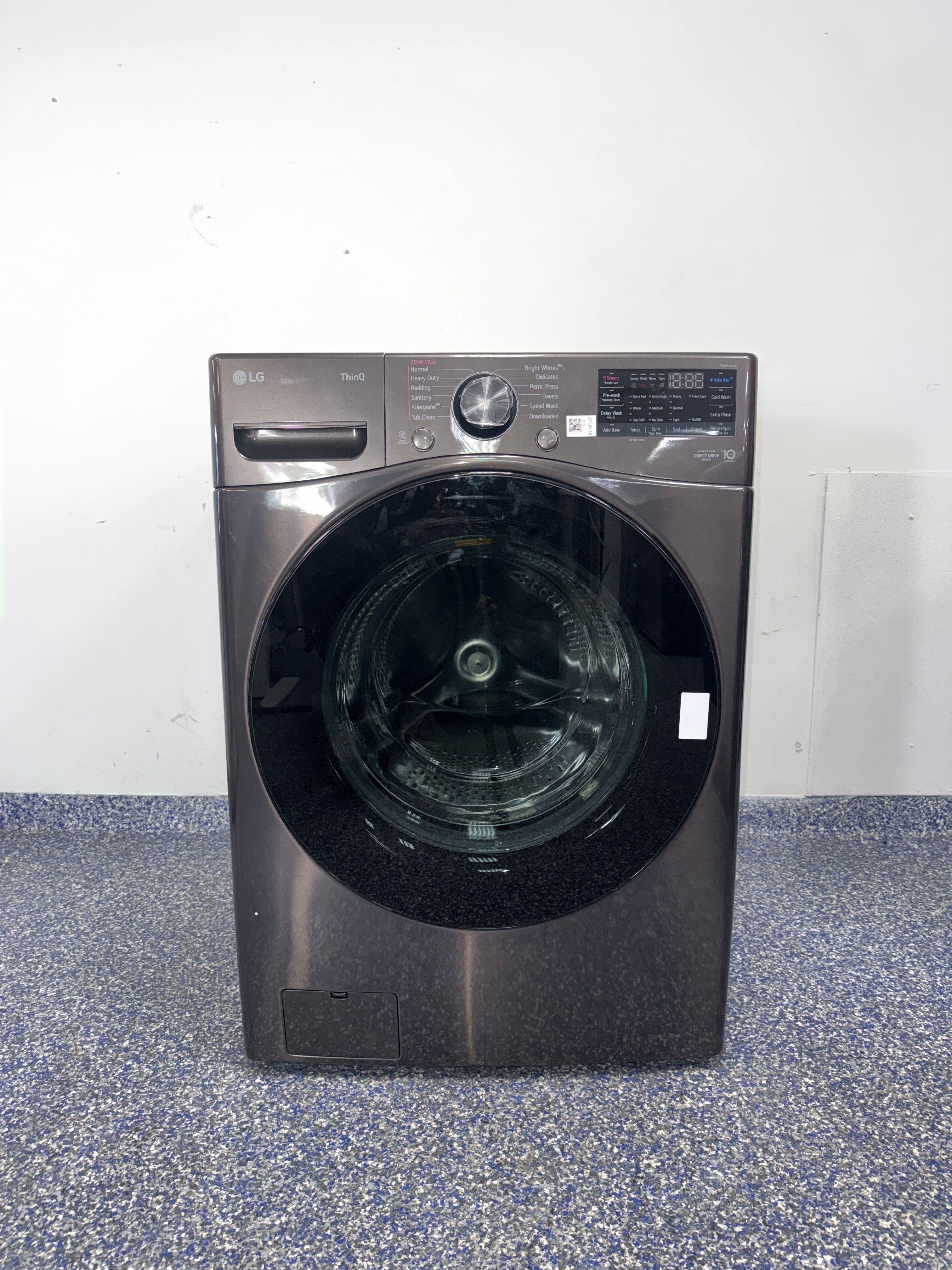 LG WM4080HBA2 front load washer front view in Overland Park Kansas City