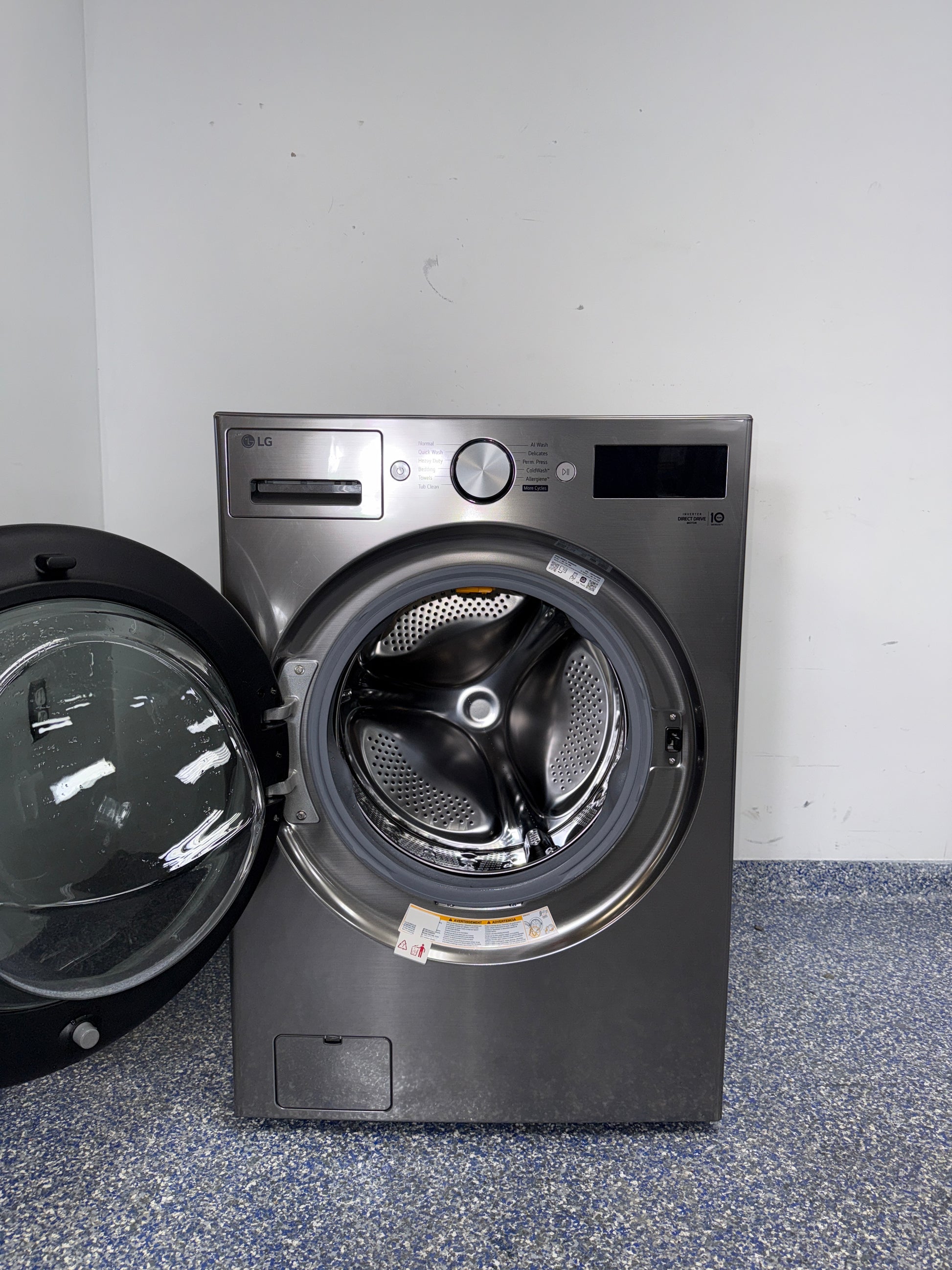 LG WM5800HVA front load washer control panel in Overland Park near Kansas City