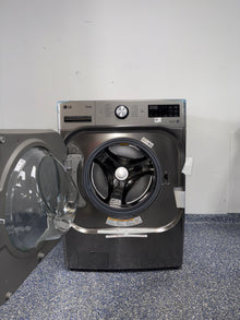 LG WM8980HVA front load washer angled view in Overland Park Kansas City