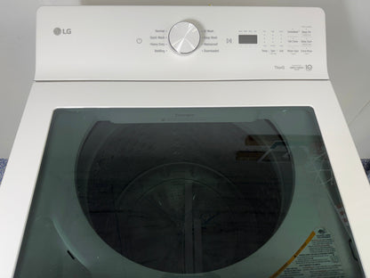 Close-up of the LG WT8200CW washer's control panel, showing the cycle selector dial. On sale at Appliance Shark - Scratch & Dent store | Kansas City.