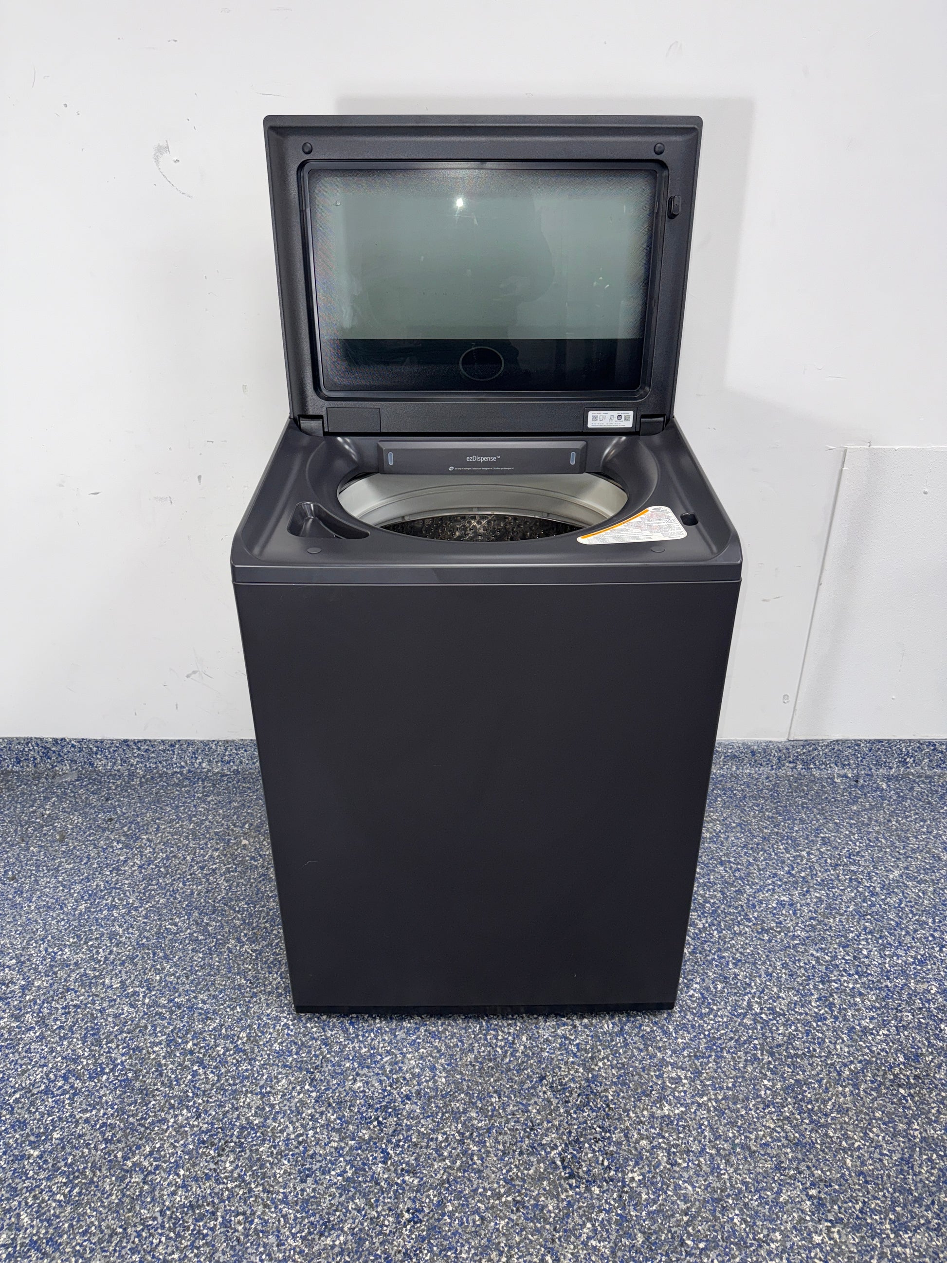 LG WT8600CB top load washer angled view in Overland Park Kansas City
