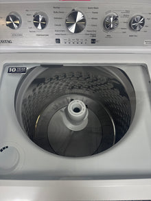 The interior of the MAYTAG MVW5435PW washer, showing its Deep Fill Option, an ideal appliance for homes in Overland Park, KS.