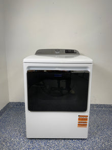 MAYTAG MED6230HW electric dryer with large capacity, hamper door, and smart capability functions available at Appliance Shark in Overland Park.