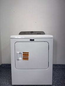 The MAYTAG MED6500MW electric dryer from the front, highlighting its Hamper Door feature and a great deal in Kansas.