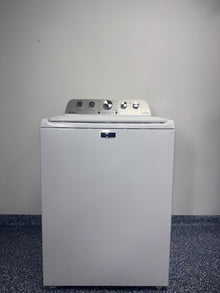 The MAYTAG MVW5435PW top load washer from the front, highlighting its PowerWash® Agitator and a great deal in Kansas.