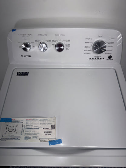 A close-up view of the PowerWash Agitator inside the MAYTAG washer, perfect for an Overland Park home.