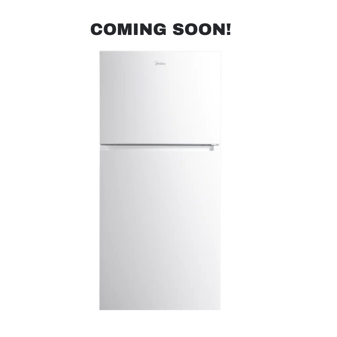 MIDEA MRT18D3BWW top freezer refrigerator front view in Overland Park Kansas City