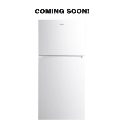 MIDEA MRT18D3BWW top freezer refrigerator front view in Overland Park Kansas City