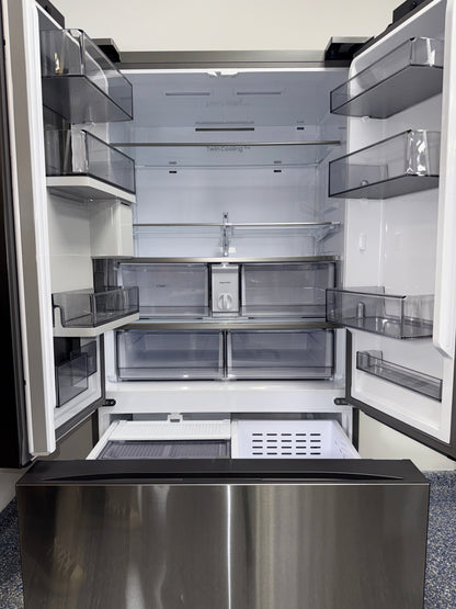 The SAMSUNG 24 cu. ft. French door refrigerator, model RF24BB6600QL, available at Appliance Shark.