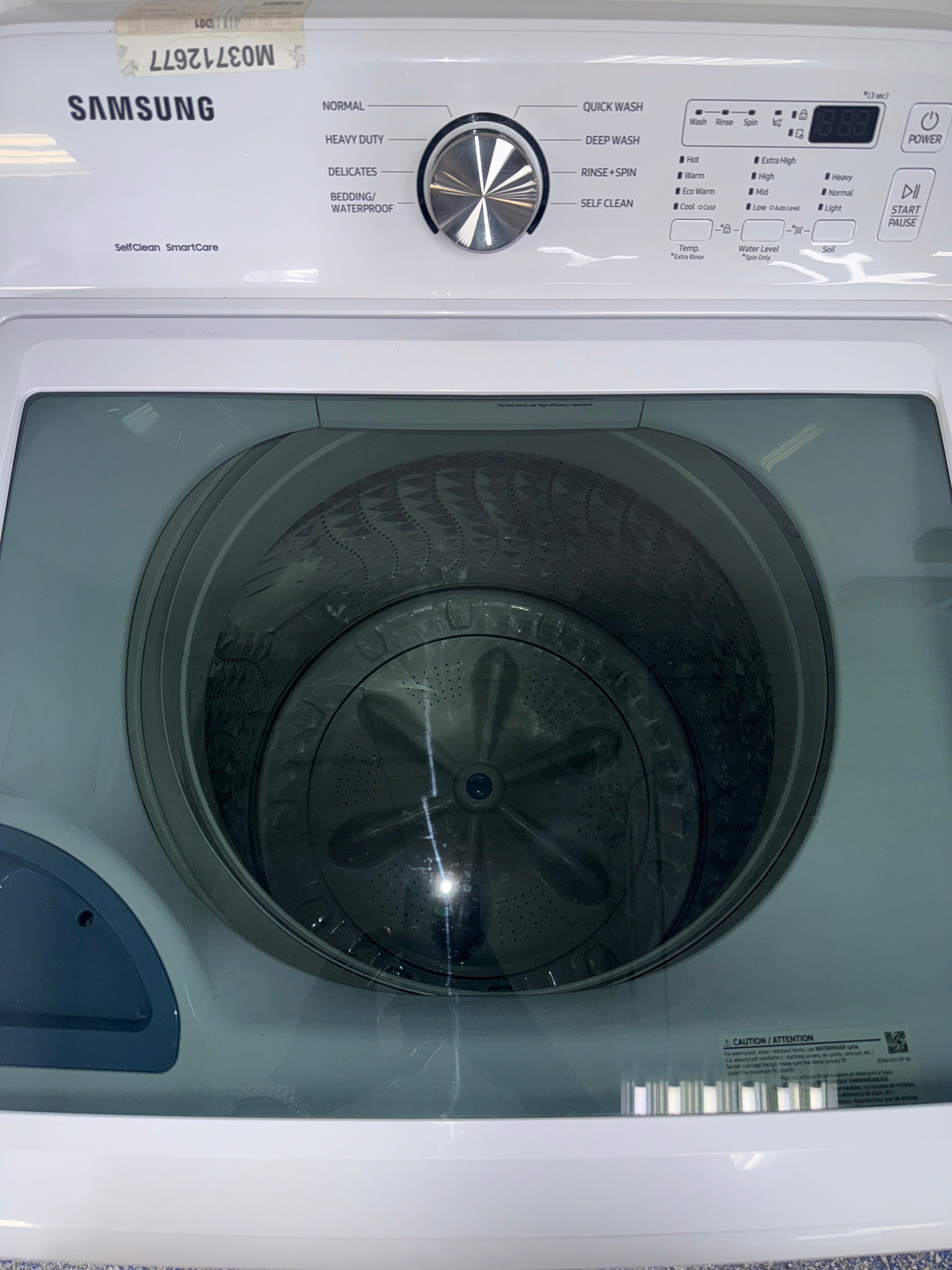The SAMSUNG 4.5 cu. ft. top load washer, model WA45T3200AW, available at Appliance Shark.