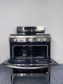 The SAMSUNG 6.0 cu. ft. gas range, model NX60A6751SS, available at Appliance Shark.
