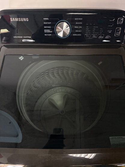 A close-up view of the Active WaterJet faucet inside the SAMSUNG washer, perfect for an Overland Park, KS home.