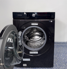 Scratch & dent SAMSUNG WF53BB8900AD Bespoke washer displayed at Appliance Shark in Overland Park with customizable design.