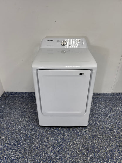 SAMSUNG DVE45T3200W front load dryer front view in Overland Park Kansas City area