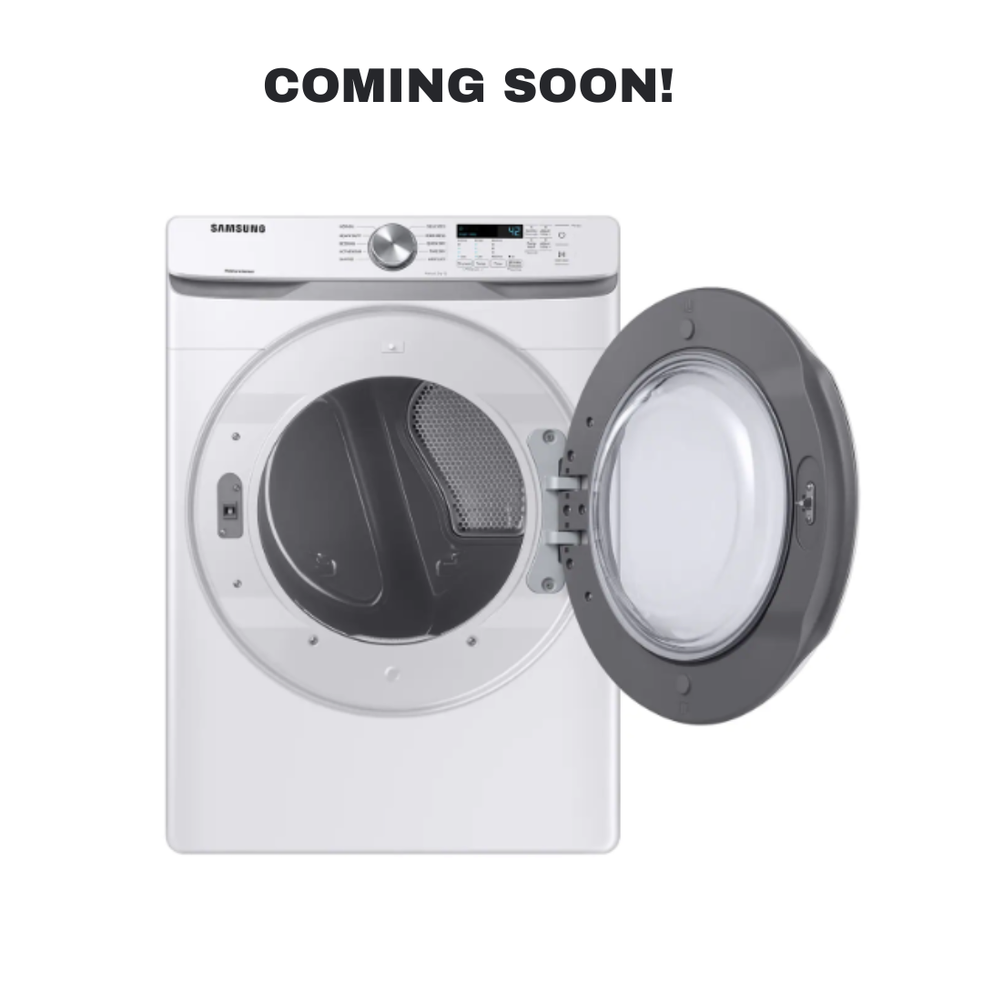 SAMSUNG DVE45T6000W electric dryer angled view in Overland Park Kansas City