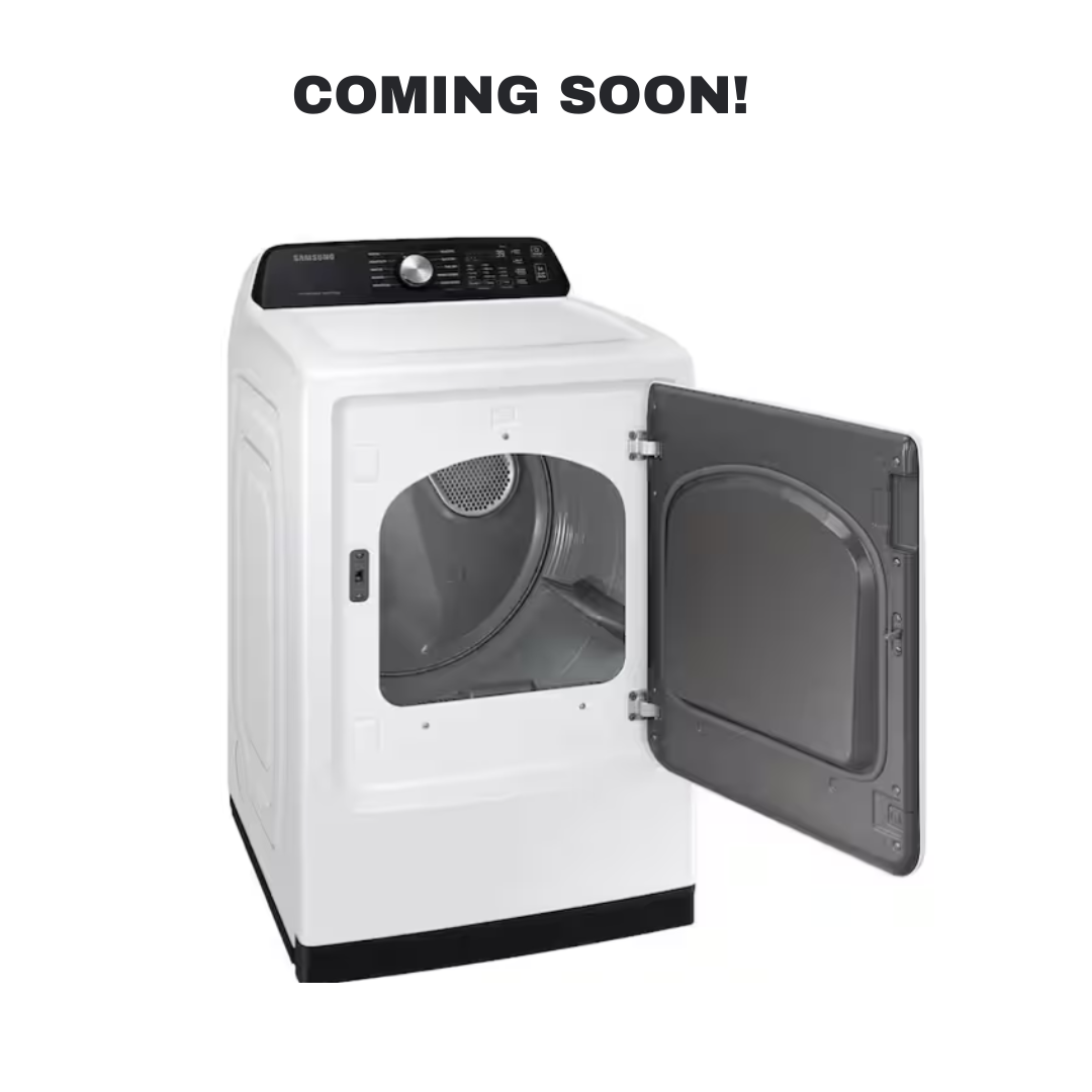 SAMSUNG DVE47CG3530W electric dryer angled view in Overland Park Kansas City