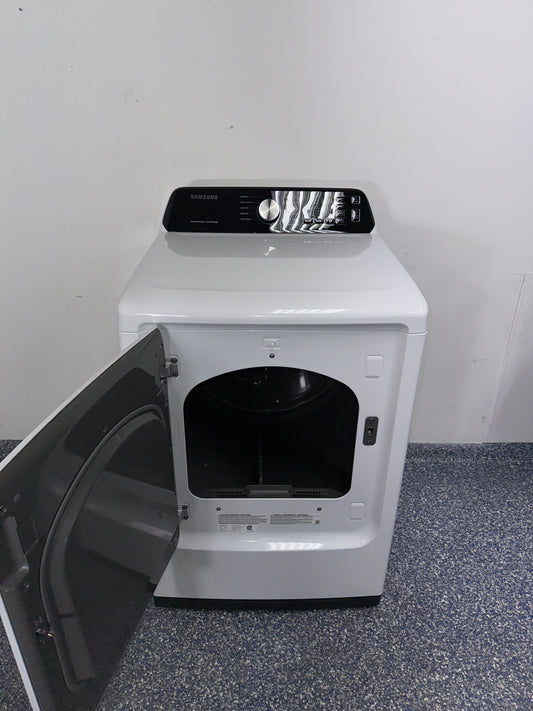 SAMSUNG DVE47CG3530WA electric dryer angled view in Overland Park Kansas City