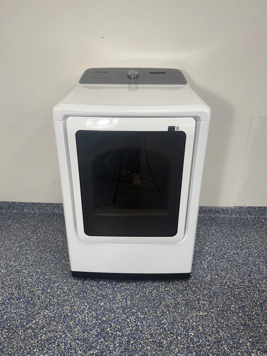 SAMSUNG DVE52A5500W front view white smart electric dryer Kansas City laundry room