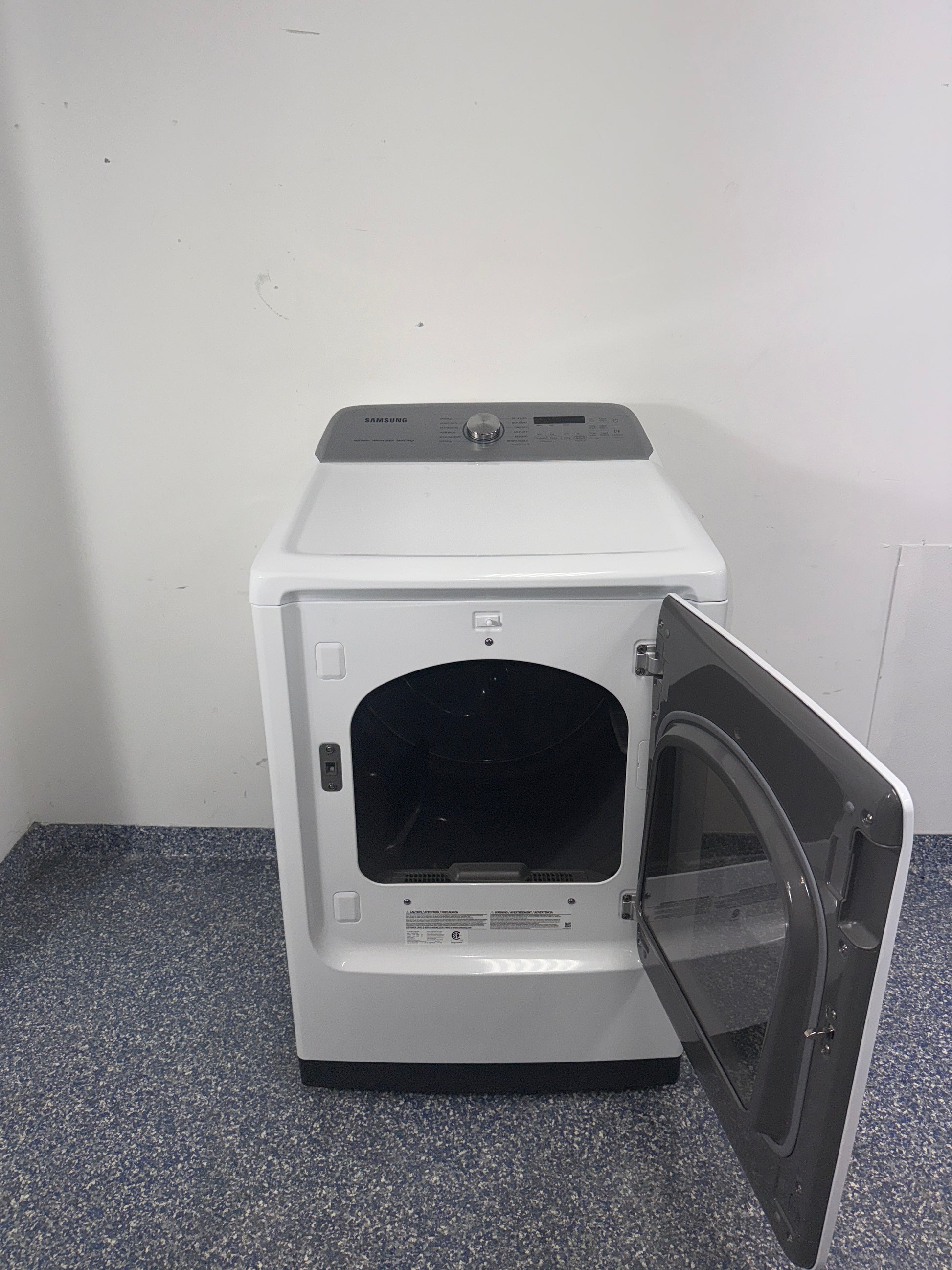 SAMSUNG DVE55CG7100W electric dryer front view in Overland Park Kansas City