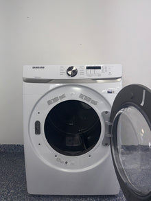 The SAMSUNG electric dryer, model DVE45T6000W, featuring the Wrinkle Prevent Option, available at Appliance Shark.